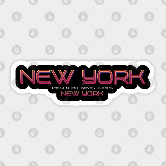 New York Sticker by wiswisna